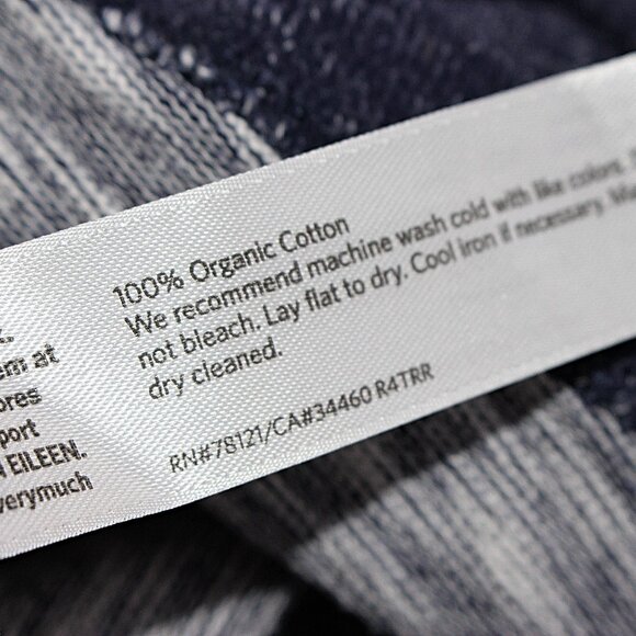 Eileen Fisher - Sweatshirt-Style Plaited Cotton Boxy Top, Chambray Blue, L - Picture 5 of 7